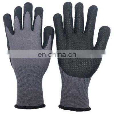 Men Women Nylon Safety Anti Slip Construction Industrial PU Coated Protective Working Gloves