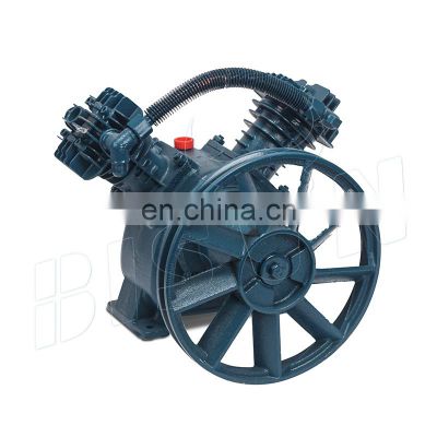 Bison China Export 1.5Kw V Type Twin Head 2 Cylinder Piston Belt Air Compressor Head