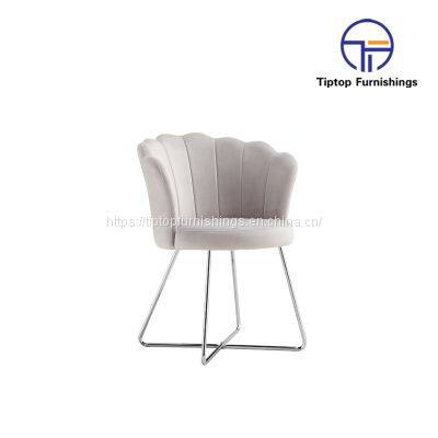 Tiptop Metal dining room furniture modern luxury dining room chairs velvet fabric dining chairs