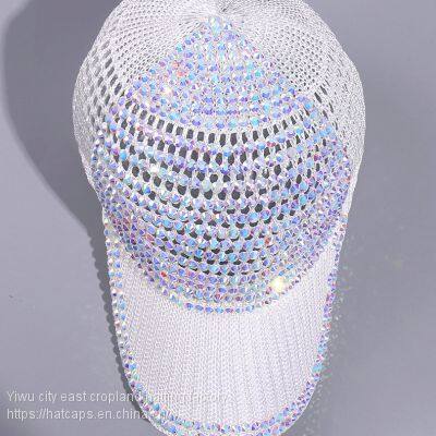 Han edition of the new set auger letters baseball caps red female fashionable net live ins shining diamond cap