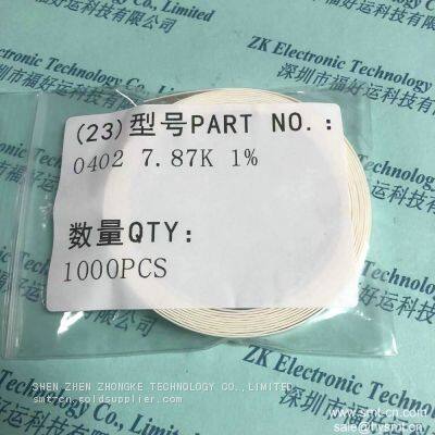 LIZ 0402 7.87K 1% RESISTOR instead 7.87K OHM 1/16W 1% 0402 SMD CRCW04027K87FKED VISHAY