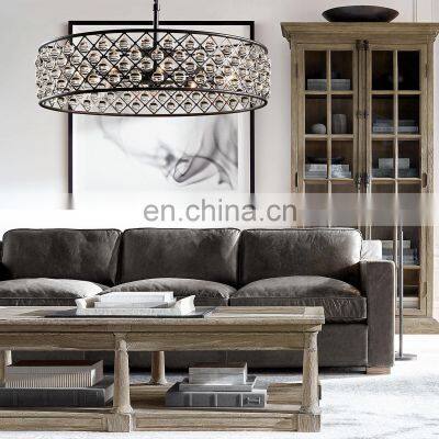 Retro Style Indoor Decoration Rectangular Industrial Metal Chandelier Living Room Hotel Ceiling Home Decor Lighting Hang Lamps