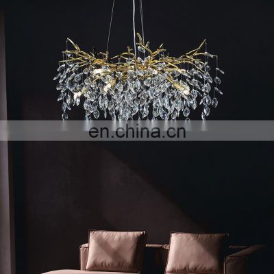 Postmodern American Style LED Lighting fixtures Light Luxury Crystal Chandelier for Home Modern Design for Living Room