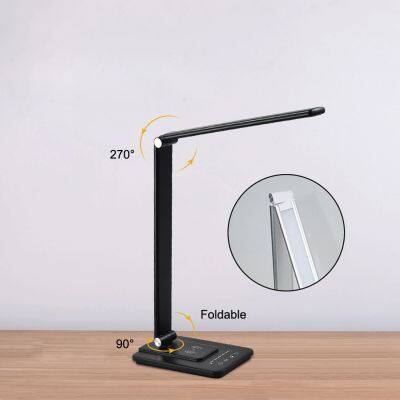 Multifunctional Reading Light Led Folding Wireless Charging Desk Lamp With USB Charging Port Eye Protection Study Table Lamps photo-6