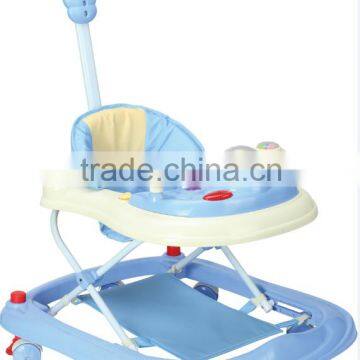 Hot Sale Plastic Cartoon Baby Walker With Push Bar BM1538P