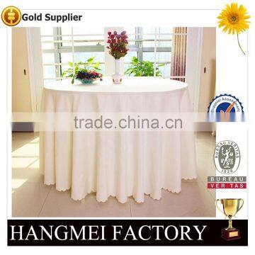 luxury special embroidery ivory hotel table cloth for wedding                        
                                                Quality Choice