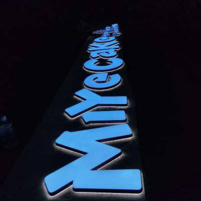 Acrylic luminous words mini words resin outdoor advertising back luminous stainless steel advertising