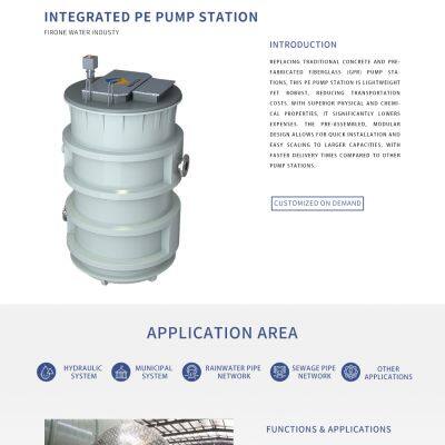 Integrated PE Prefabricated Pump Station, Featuring Various Diameters, is a Factory-fabricated Integrated Pump Station photo-3