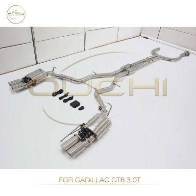 OUCHI stainless steel Exhaust System Catback for Cadillac CT6 Electronic valve TIG manual welding High-performance automotive exhaust parts