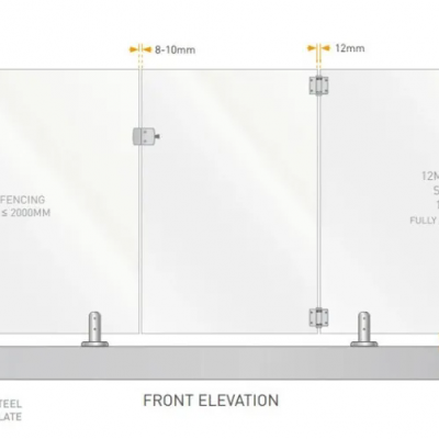 Glass Pool Fences Tempered Glass 6mm 8mm 10mm 12mm for Pool Fence / Balustrade /Tempered Glass for Swimming Pool Fencing photo-2
