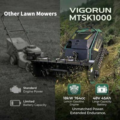 Vigorun Rasenmäher Loncin 764CC Benzinmotor Euro 5/EPA Mtsk1000 Maschine zum Mähen des Grases Forstmulcher Fernsteuerbar