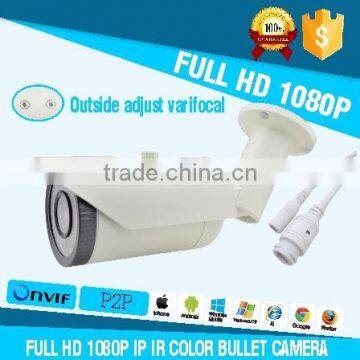 2.0MP ip camera H.264 HD IP Color Outside Adjust Varifocal lens IR Bullet sony cctv Camera