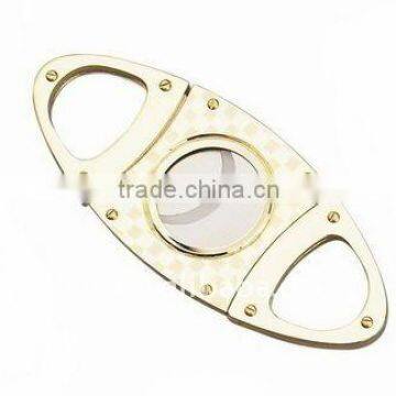 S/S cigar cutter / double blades / 56R / gold