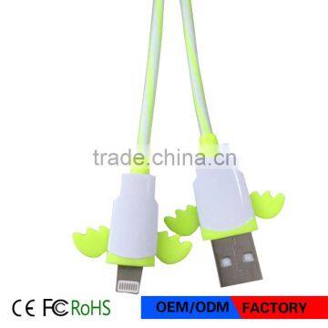 2016 New Design Wings USB Cable Colorful Mobile Phone Cable 1m for IPhone photo-3