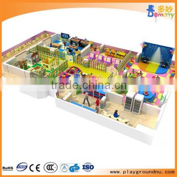 Big area candy theme indoor soft playground for children with birthday party area