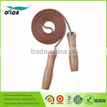 Leather Jump rope With Wood Handle,Great Design Skipping Jumping Rope