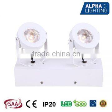 Double modern adjustable 2*10W Dimmable LED Downlight exhibition lamp,led surface light