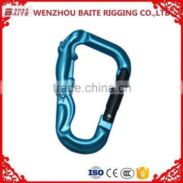 Geckos Embossed Handbag Aluminum Snap Hook ,No Tensile Strength Carabiner Bit Aluminum Snap Hook, Blue Aluminum Hook