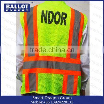 China factory wholesale Mesh polyester fluorescent fabrics high reflective jacket