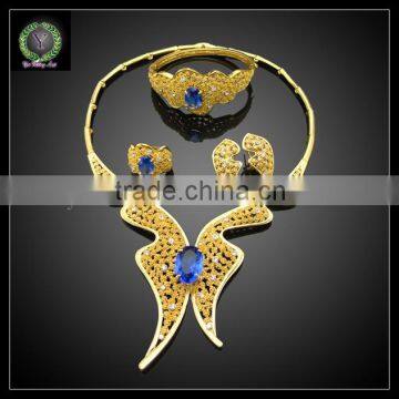 2016 real gold flower jewelry set EHK565