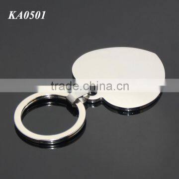 40MM Heart Shape Wedding Favor Gifts High Polished Stainless Steel Wholesale Blank Metal Heart Keychain photo-2