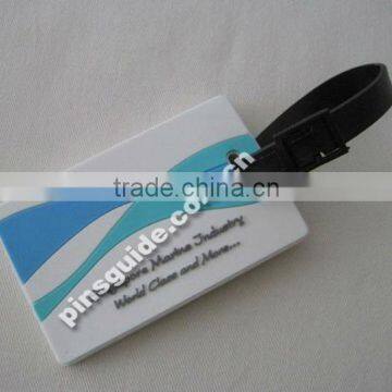 custom pvc plastic luggage tag with high quality