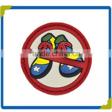 custom logo rubber badges & patches for garment accessories