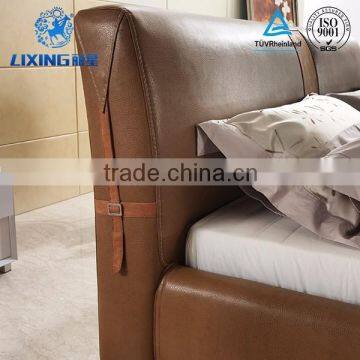 Modern Bedroom Sets Full Size Genuine Leather Upholstered Bed photo-4