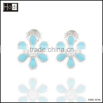 Beautiful 925 silver flower with high quality cuff earring