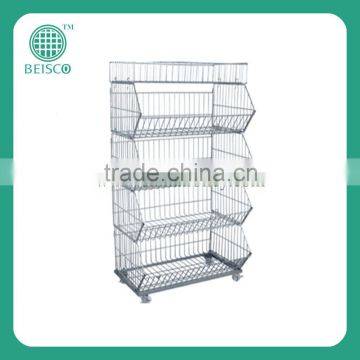 5 tier white powder coated bread basket