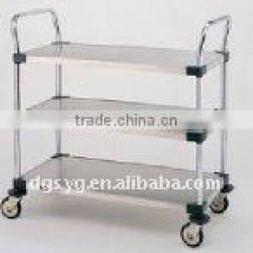 3 shelves Stainless Steel Solid Utility Carts