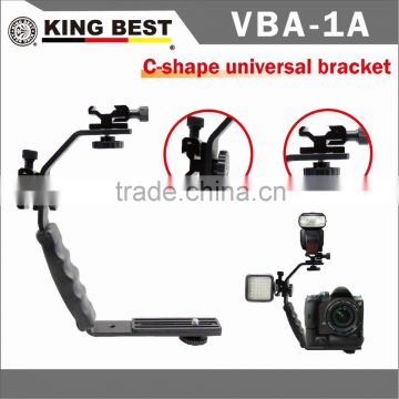 KINGBEST Hot Shoe Bracket / C-shape universal bracket / Flash Hot Shoe / camcorders Bracket / LED Video Lights Mic