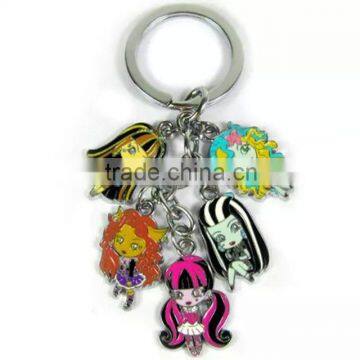 Plating Custom Metal Keychain With Keyring