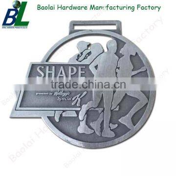 Hollow out zinc alloy antique night run medals
