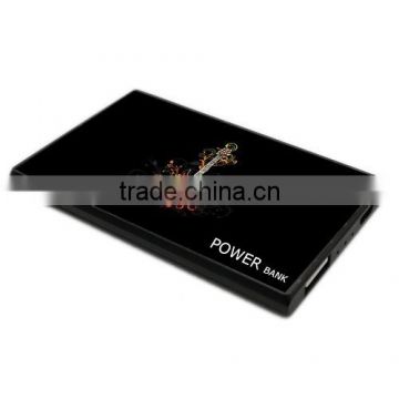 2200mAh slim card power bank with charging cable for mobile phones