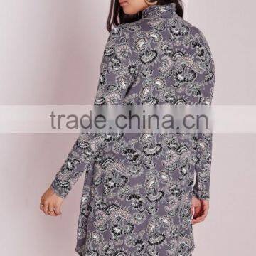 Factory Price Plus Size Floral Jersey Swing Dress photo-6
