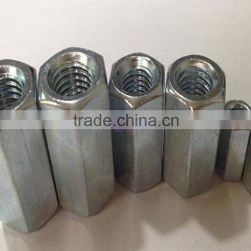 Custom made Aluminum long hex coupling nut