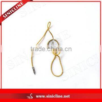 Sinicline gold color aluminum seal tag with stamping logo for suit