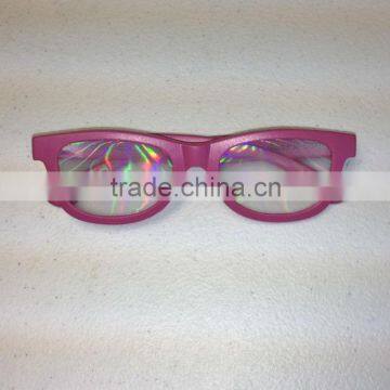 Bulk 3d glasses holographic glasses plastic with top quality