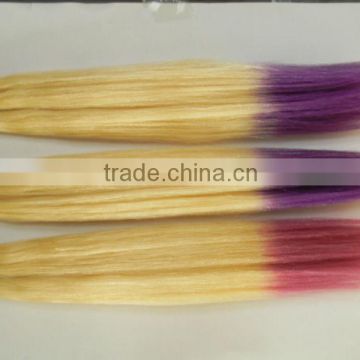 Made in china hair extension color 60#/purple cheap ombre remy tape hair extension