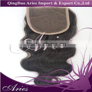 Indian Virgin Hair Body Wave, Middle parting top Lace Closure