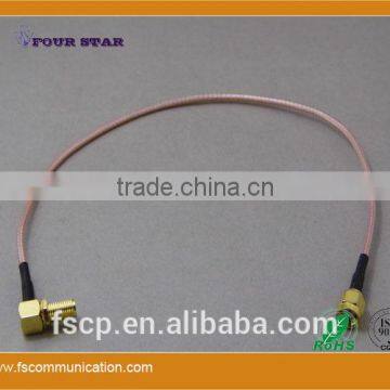 RG316 Cable Assembly With SMA RP-Female Bulkhead Right Angle to SMA RP-Male Connector photo-4