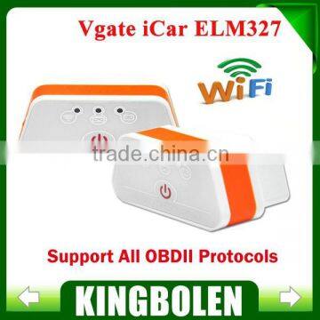 100% Original Vgate WiFi iCar 2 OBDII ELM327 iCar2 WiFi Vgate OBD Diagnostic Scanner For iOS/Android PC 2 Years Warranty