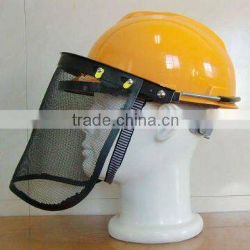 2016 hot selling safe ty helmet with face shield CE standard wire mesh protective plastic helmet safety face shield