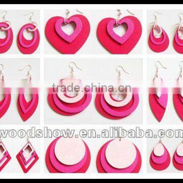 Hot Sale Fashion Wooden Earring Wholesale Jewelry