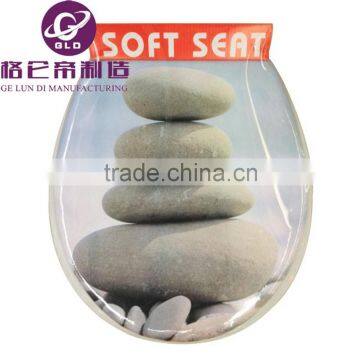 GLD Hot Sales Adult Soft Toilet Seats WC Seat Flowery Color Soft Toilet Seat Lid For Bathroom photo-2