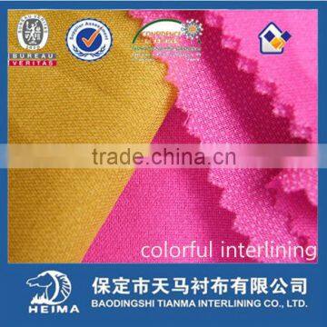 Plain Weave Woven Interlining fabric adhesive fusible