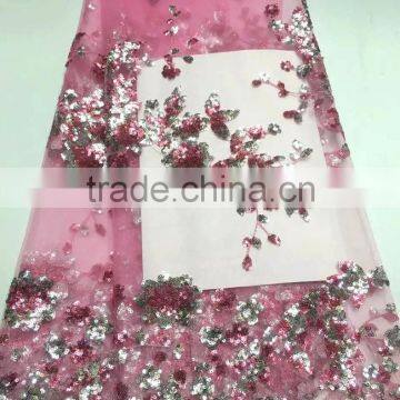 CL60071 New Arriva Fast Delivery Tulle Emboridery Lace With Sequins ,wholesale French Lace Fabric for Ladies photo-4