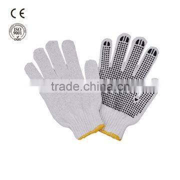 safety work pvc dotted cotton gloves