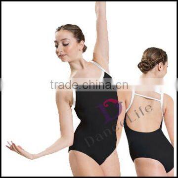 A2051camisole leotards white wholesale two tone leotards dance for fancy leotards